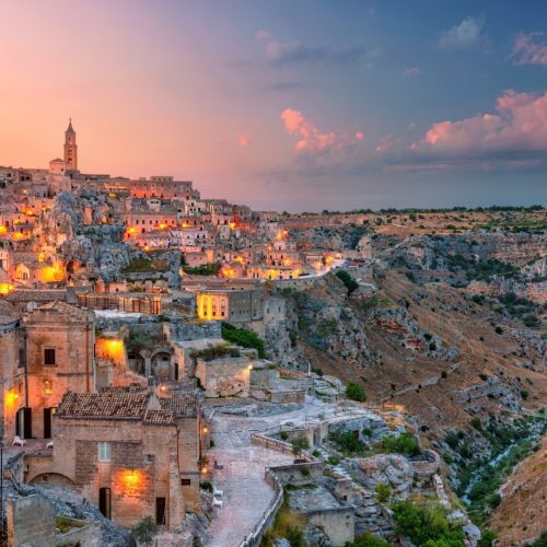 aerial-view_matera_sunset